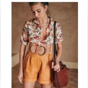 Sezane chemise pierro bouquet de rose US size 4/ small